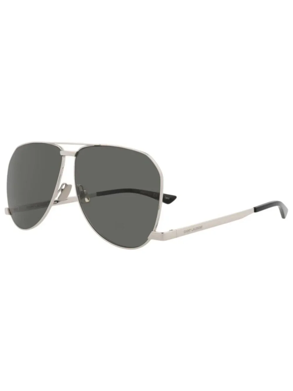 New Saint Laurent Women's Sunglasses Aviator Metal Frame Mens Silver Silver Grey
